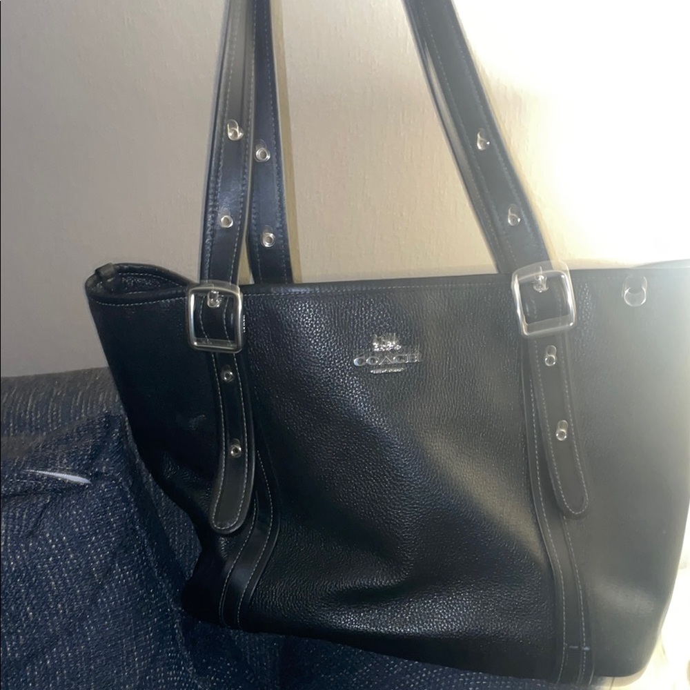 Coach Black Leather Ashton Tote Bag